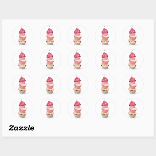 Cupcake Stack Stickers (Blatt)