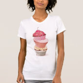 Cupcake Stack Womens T - Shirt (Vorderseite)