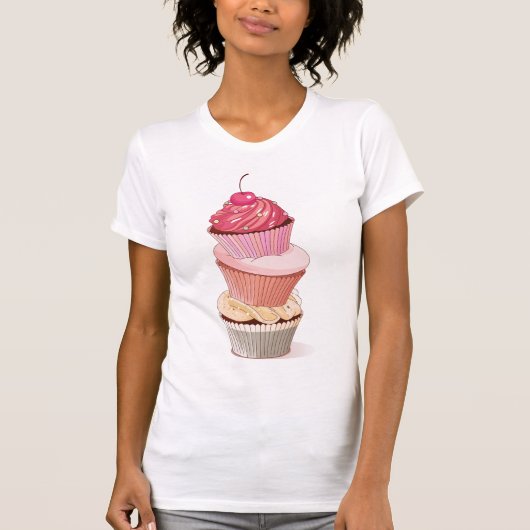 Cupcake Stack Womens T - Shirt (Vorderseite)