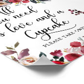 Cupcake Stand Sign Brautparty Party Poster (Ecke)