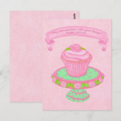 Cupcake Stand ~ Skripte 2 Postkarte (Vorne/Hinten)