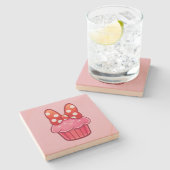 Cupcake-Stein-Unterlage Steinuntersetzer (Seitenansicht)