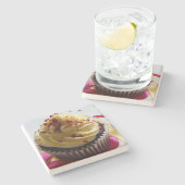 Cupcake-Steinuntersetzer Steinuntersetzer (Seitenansicht)