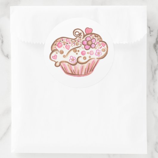 Cupcake Sticker (Tasche)