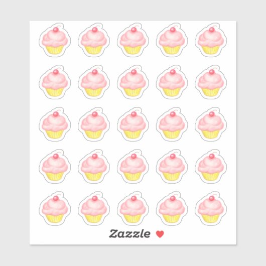 Cupcake Stickers Aufkleber (Blatt)
