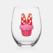 Cupcake Stielloses Weinglas Ohne Stiel (Vorderseite)