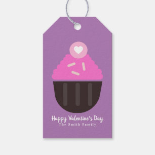 Cupcake Streusel Bäckerei Frohen Valentinstag Geschenkanhänger