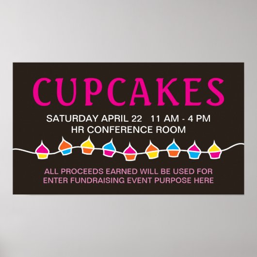 CUPCAKE String bake Sale Flyer Poster (Vorne)