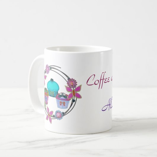 Cupcake Sunday Zweifarbige Tasse (Vorderseite Links)