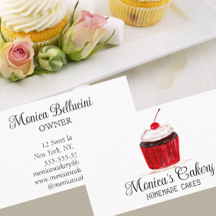 Cupcake Süße Torten Bäckt Selbstgemachte Bäckerei Visitenkarte