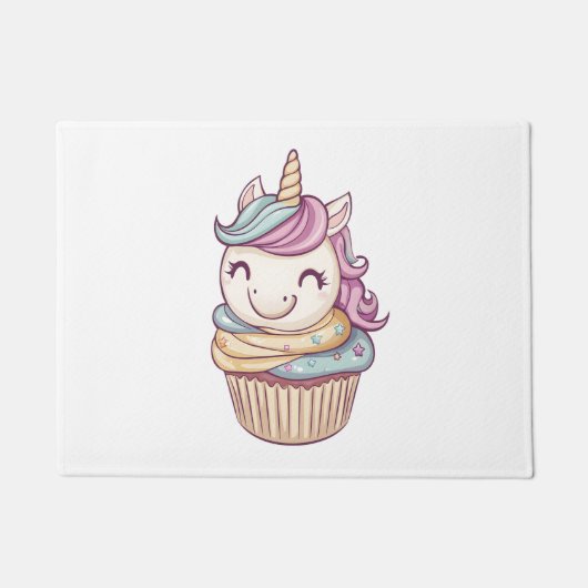 Cupcake Süßes Einhorn (1) Fußmatte (Vorderseite)