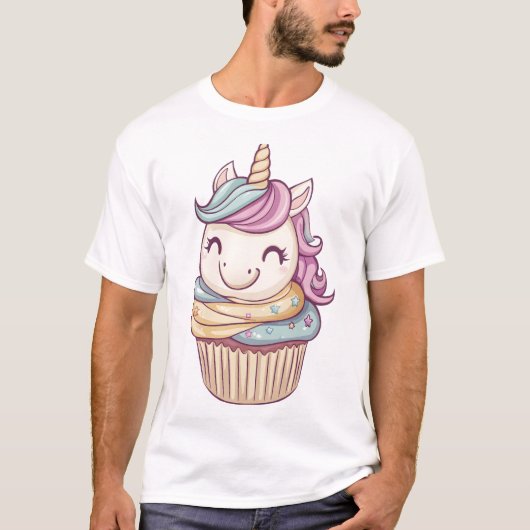 Cupcake Süßes Einhorn (1) T-Shirt (Vorderseite)