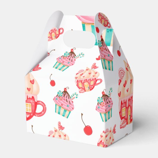Cupcake Süßigkeiten feiern Party Geschenkschachtel (Rückseite)