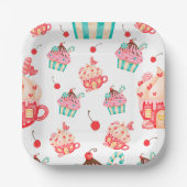 Cupcake Süßigkeiten feiern Party Pappteller (Vorderseite)