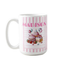 Cupcake Süßigkeiten Geburtstagsmädchen Wasserfarbe