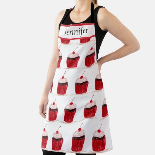 Cupcake Süßigkeiten Handgezogene Backwaren Niedlic Schürze (InSitu)