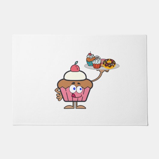 Cupcake Süßigkeiten Ihr Tag Fußmatte (Vorderseite)