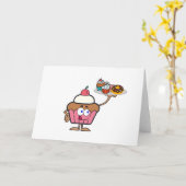 Cupcake Süßigkeiten Ihr Tag Karte (Gelbe Blume)