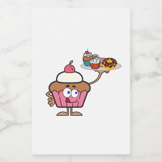 Cupcake Süßigkeiten Ihr Tag Lebensmitteletikett (Einzelnes Label)