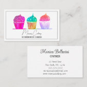 Cupcake Sweet Cakes Bakes hausgemachte Bäckerei Visitenkarte (Vorne/Hinten)