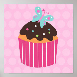 Cupcake Sweet Kids Kinderzimmer Mauer Kunstdrucke Poster