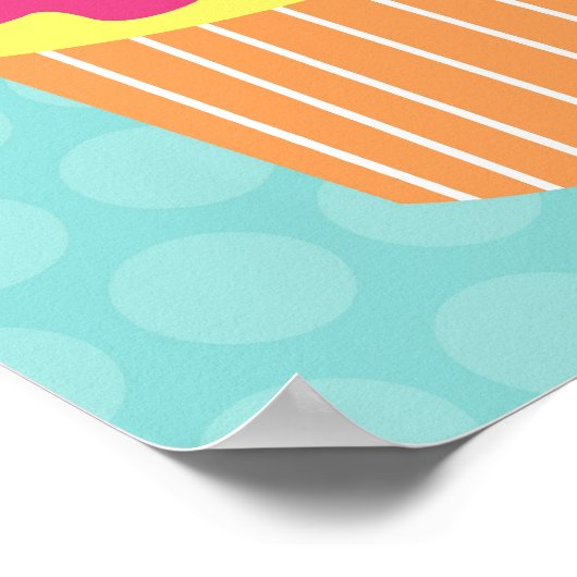 Cupcake Sweet Kids Kinderzimmer Mauer Kunstdrucke Poster (Ecke)