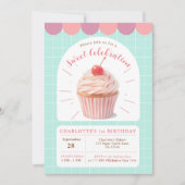 Cupcake Sweet Shop Geburtstag Einladung (Vorderseite)