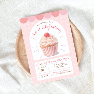 Cupcake Sweet Shop Geburtstag Einladung