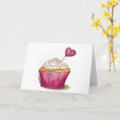 Cupcake - Sweetest Day Karte (Gelbe Blume)