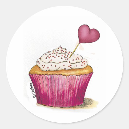 Cupcake - Sweetest Day Runder Aufkleber (Vorderseite)