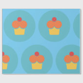 Cupcake-Symbol Geschenkpapier (Flach)