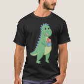 Cupcake T-Rex Dinosaur Baker Konditorei Koch Dino  T-Shirt (Vorderseite)