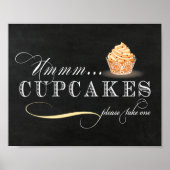Cupcake Table Sign - Cupcake Bar Sign Poster (Vorne)