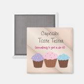 Cupcake-Testesser Magnet (Vorderseite/Rückseite)