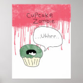 Cupcake thematisches Poster - 'Cupcake zombie' (Vorne)