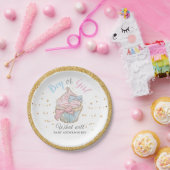 Cupcake Theme Gender Reveal Party Paper Plate Pappteller (Party)