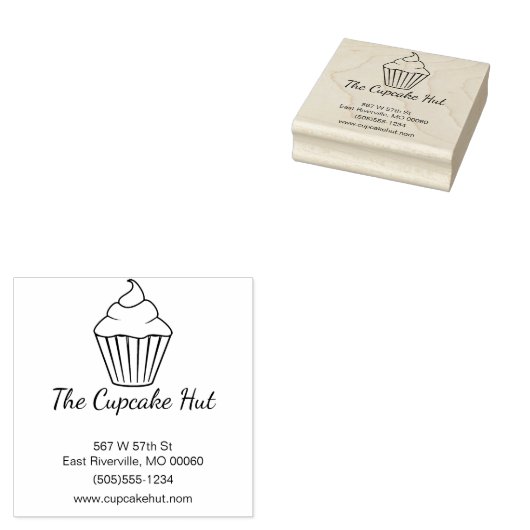 Cupcake Themed Business-Briefmarke Gummistempel (Stempel)