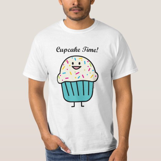 Cupcake Time mit Sprinklen süße Nachspeise T-Shirt (Vorderseite)
