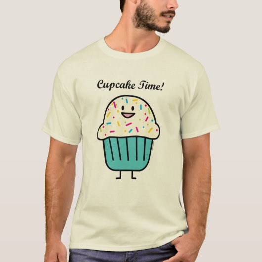 Cupcake Time mit Sprinklen süße Nachspeise T-Shirt (Vorderseite)