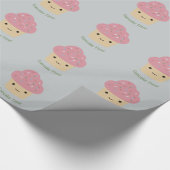 Cupcake Time! Niedlich Pink Cupcake Geschenkpapier (Ecke)