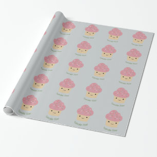 Cupcake Time! Niedlich Pink Cupcake Geschenkpapier