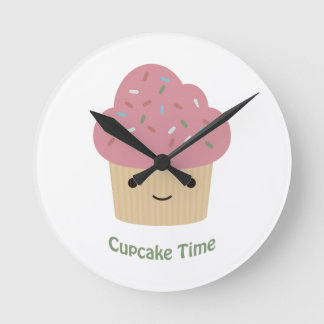 Cupcake Time! Runde Wanduhr