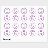 Cupcake Topper Sticker mit Nummer (Blatt)
