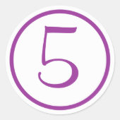 Cupcake Topper Sticker mit Nummer (Vorderseite)