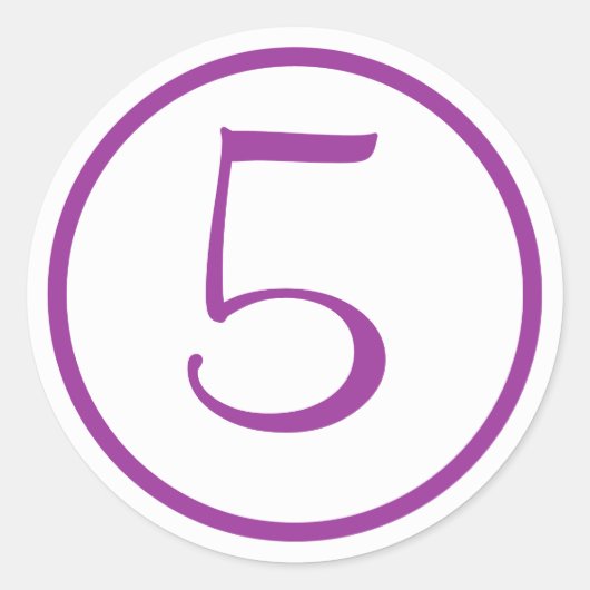 Cupcake Topper Sticker mit Nummer (Vorderseite)