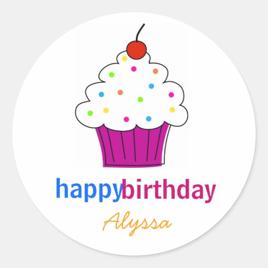 Cupcake Topper Stickers (Vorderseite)