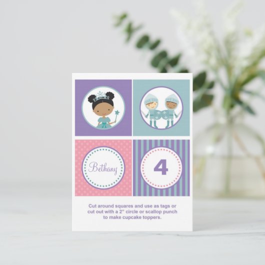 Cupcake Toppers Postkarte (Stehend Vorderseite)