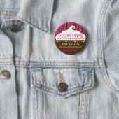 Cupcake-Topping Retro-Anstecknadel Button (Beispiel)