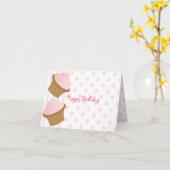Cupcake Toss Karte (Gelbe Blume)