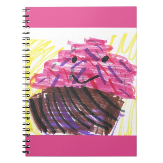 Cupcake-Träume Süße Kinderkunst Notizblock (Vorderseite)